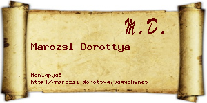 Marozsi Dorottya névjegykártya